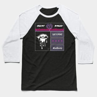 Heart Break Vaporwave Baseball T-Shirt